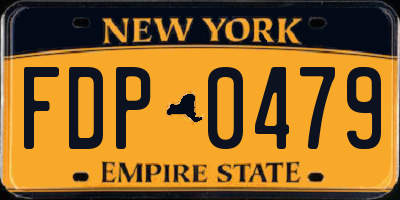 NY license plate FDP0479
