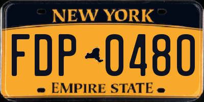 NY license plate FDP0480