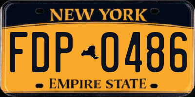 NY license plate FDP0486