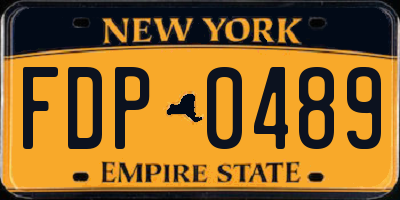 NY license plate FDP0489