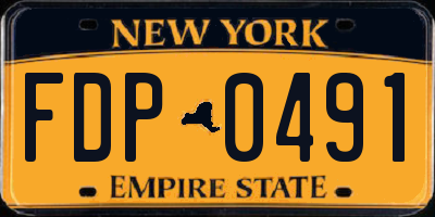 NY license plate FDP0491