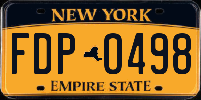 NY license plate FDP0498