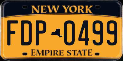 NY license plate FDP0499