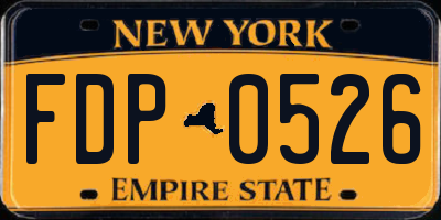 NY license plate FDP0526