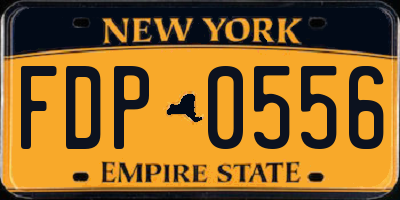NY license plate FDP0556