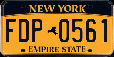 NY license plate FDP0561