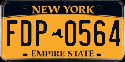 NY license plate FDP0564