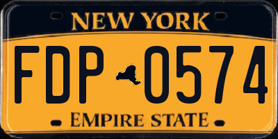 NY license plate FDP0574