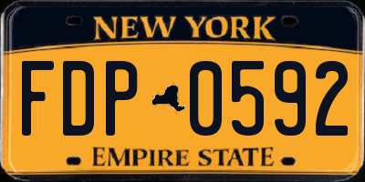 NY license plate FDP0592