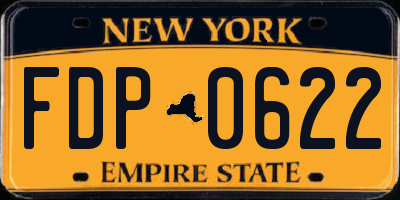 NY license plate FDP0622