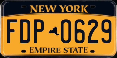 NY license plate FDP0629