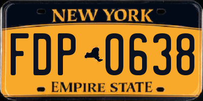 NY license plate FDP0638