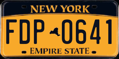 NY license plate FDP0641