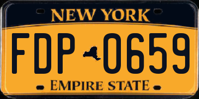 NY license plate FDP0659