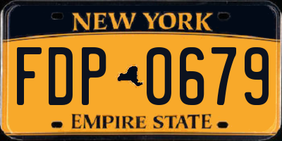 NY license plate FDP0679