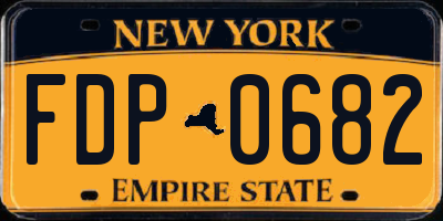 NY license plate FDP0682