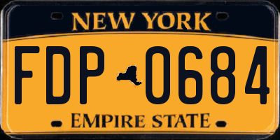 NY license plate FDP0684