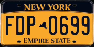 NY license plate FDP0699