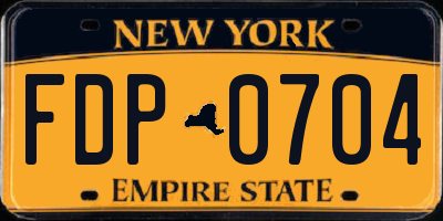 NY license plate FDP0704