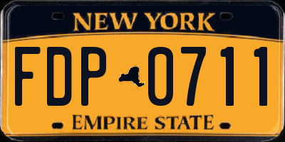 NY license plate FDP0711