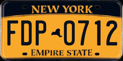 NY license plate FDP0712