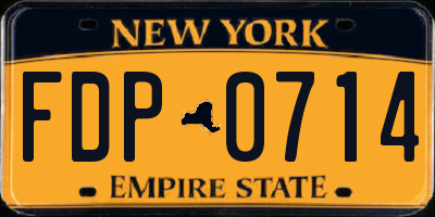 NY license plate FDP0714
