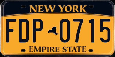 NY license plate FDP0715