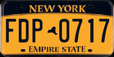 NY license plate FDP0717