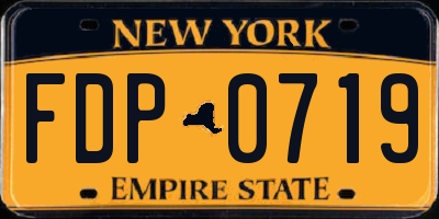 NY license plate FDP0719