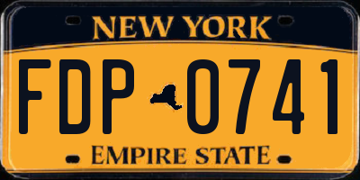 NY license plate FDP0741