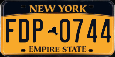 NY license plate FDP0744