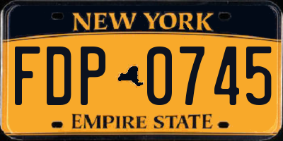 NY license plate FDP0745