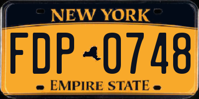 NY license plate FDP0748