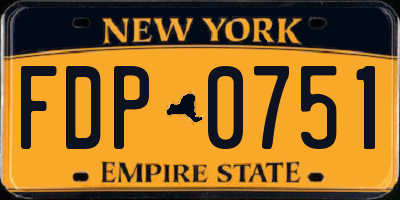 NY license plate FDP0751