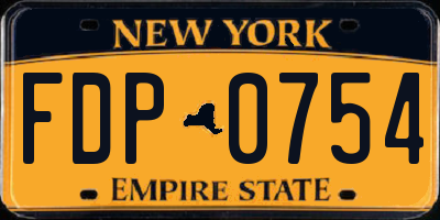 NY license plate FDP0754