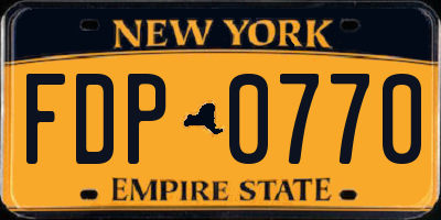 NY license plate FDP0770