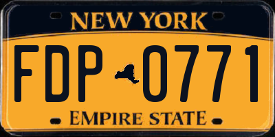 NY license plate FDP0771