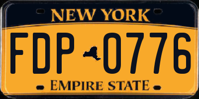 NY license plate FDP0776