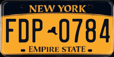 NY license plate FDP0784