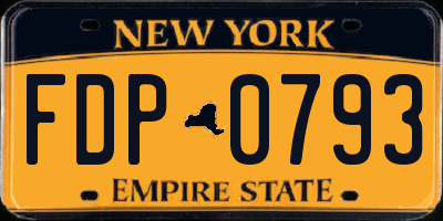NY license plate FDP0793