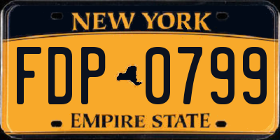 NY license plate FDP0799