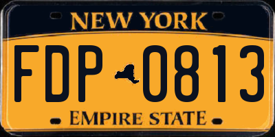 NY license plate FDP0813