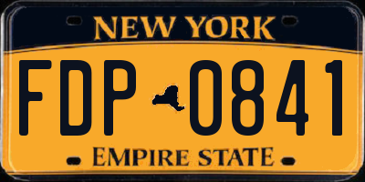 NY license plate FDP0841