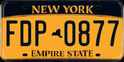 NY license plate FDP0877
