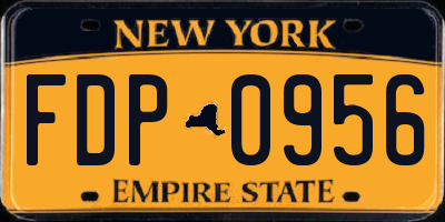 NY license plate FDP0956