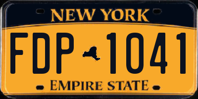 NY license plate FDP1041