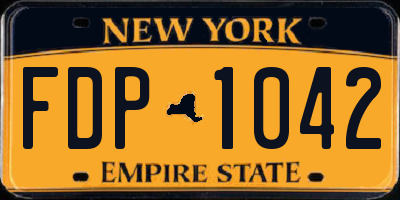 NY license plate FDP1042