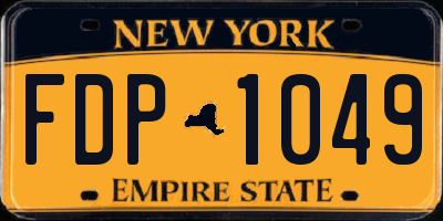 NY license plate FDP1049