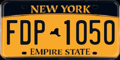 NY license plate FDP1050