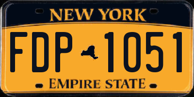 NY license plate FDP1051